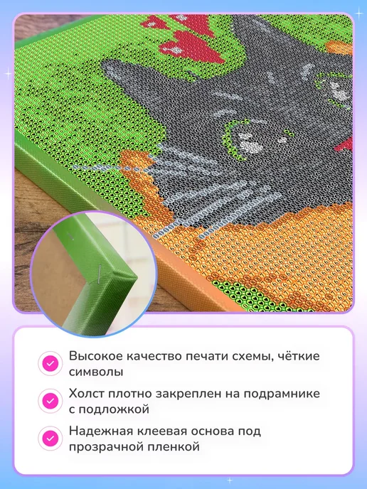 Алмазныи ряд Алмазная мозаика на подрамнике 40х50 Петр и Феврония, 40x50, фото 5