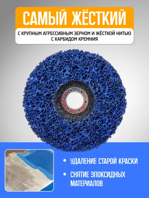 Сила в руках Диск коралловый шлифовальный 125мм, синий, фото 3