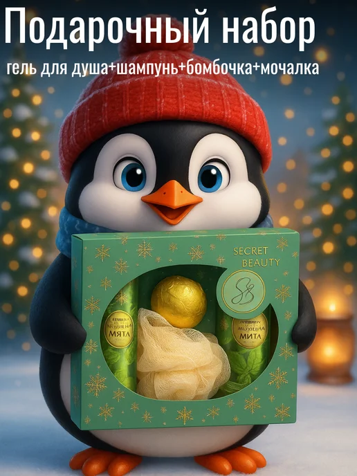 SB BEAUTY Новогодний подарочный набор уходовой косметики, 4 шт, фото 5