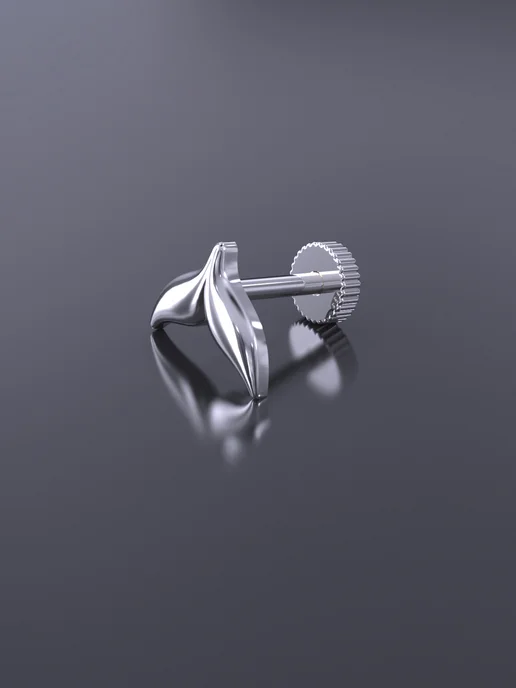 KATRIN JEWELRY Пирсинг в ухо хрящ хеликс серебро 925, серебристый, фото 4