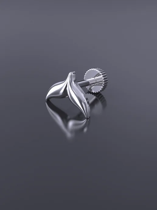 KATRIN JEWELRY Пирсинг в ухо хрящ хеликс серебро 925, серебристый, фото 5