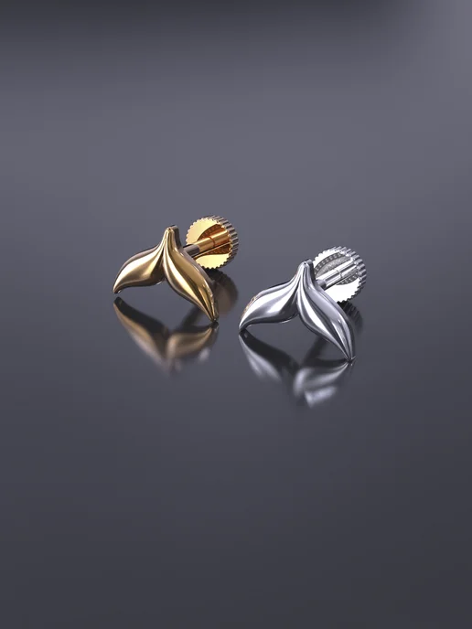 KATRIN JEWELRY Пирсинг в ухо хрящ хеликс серебро 925, серебристый, фото 8