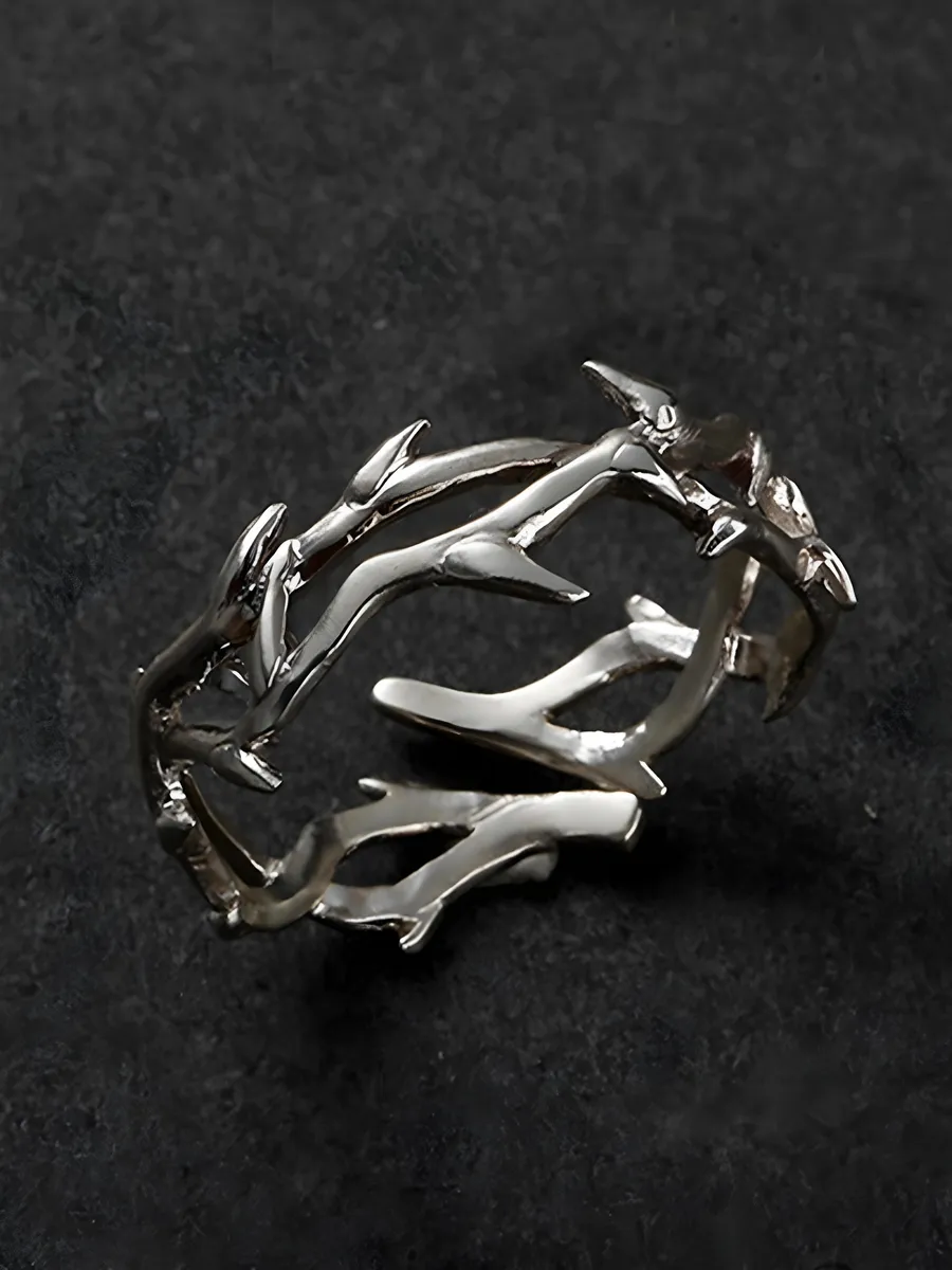 Безразмерное регулируемое кольцо с шипами Crown Of Thorns
