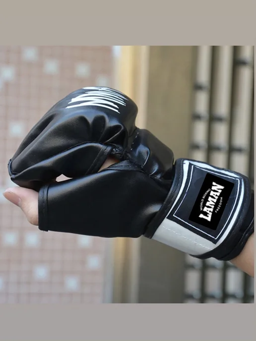 LAMAsport тренировочные перчатки мма для единоборств EVERLAST, черный, фото 8