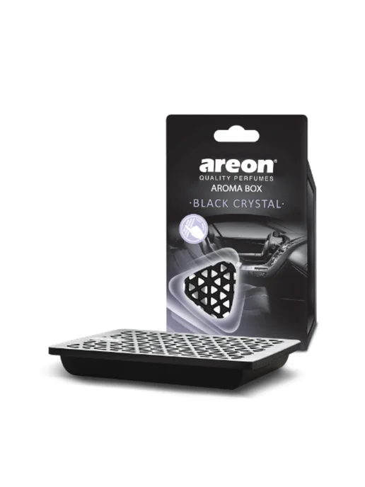 areon Ароматизатор под сиденье Aroma Box Black Crystal, черный