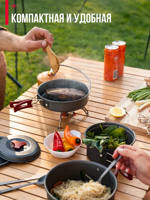 Naturehike Газовая горелка туристическая Folding Camping Stove 2021, серый, фото 5