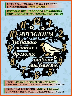 Часы (циферблат) именные с фамилией "Семья Яргуновых" 40 см АПЕЛЬСИН МАРКЕТ 287452040 купить за 2 100 ₽ в интернет-магазине Wildberries