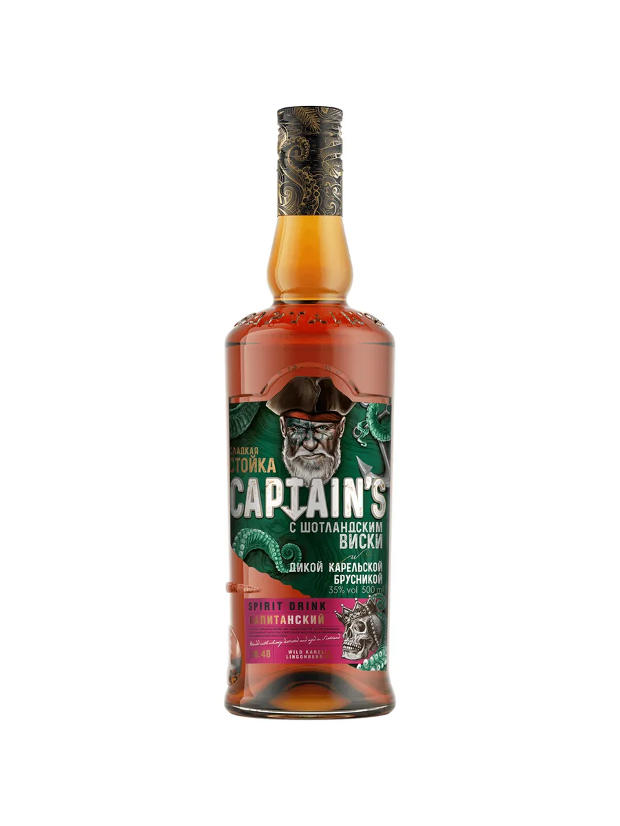 Настойка Captain's Шотландским и Карельской Брусникой 0,5л