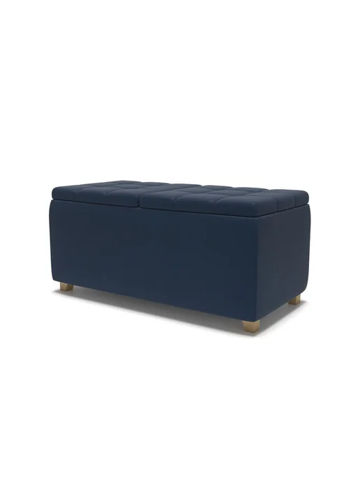 Soft Element Банкетка ОпенБокс Midnight с ящиком, в прихожую, велюр, черный, фото 3