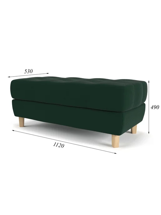 Soft Element Банкетка в прихожую Герберт Green в спальню, зеленый