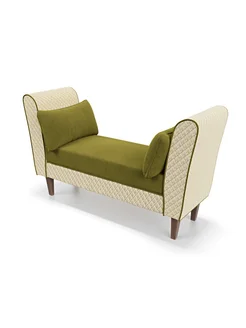 Soft Element Скамья банкетка Зельт 1 с мягким сидением, Green Yellow T