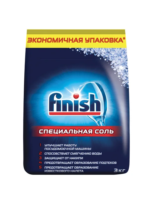 Finish Соль для посудомоечных машин под смягчение воды и, вариант