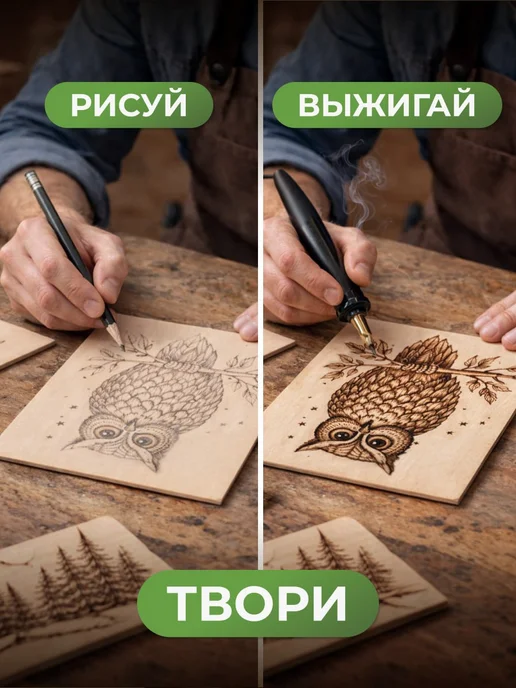 Фанера 3 мм размер А4 сорт 2/2 - 5 листов, 5 мм, бежевый, фото 7
