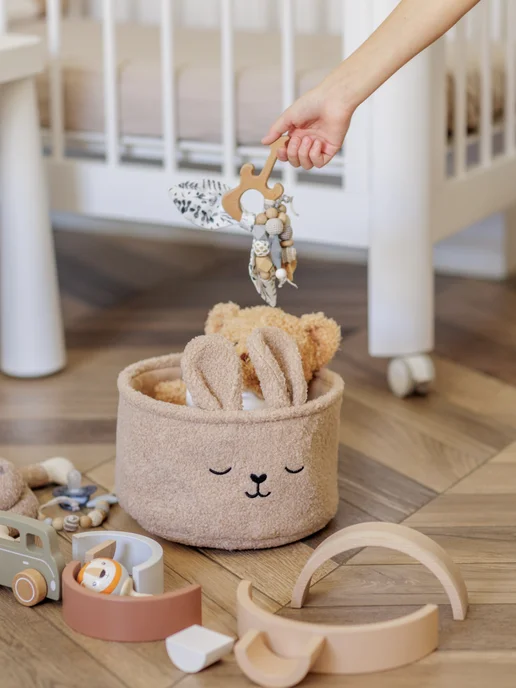 CocoHome Корзина тедди для хранения игрушек и мелочей, коричневый, фото 4