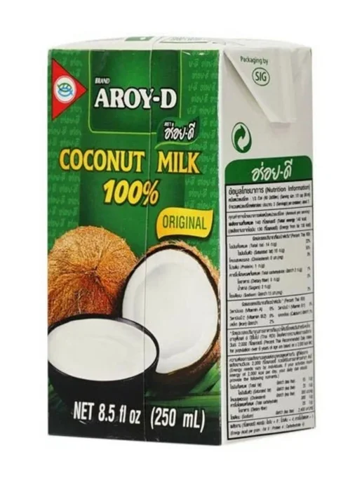 Aroy-D Молоко кокосовое Original 19%, 250 мл 6 пачек, 250 мл, фото 2