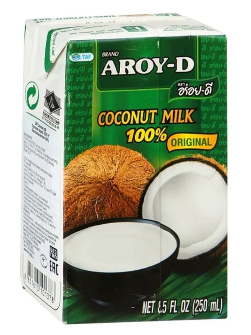 Aroy-D Молоко кокосовое Original 19%, 250 мл 6 пачек, 250 мл, фото 4
