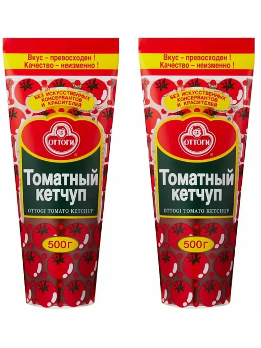 Ottogi Кетчуп Tomato Ketchup 500 г, 2 шт, 500 г, 2 шт