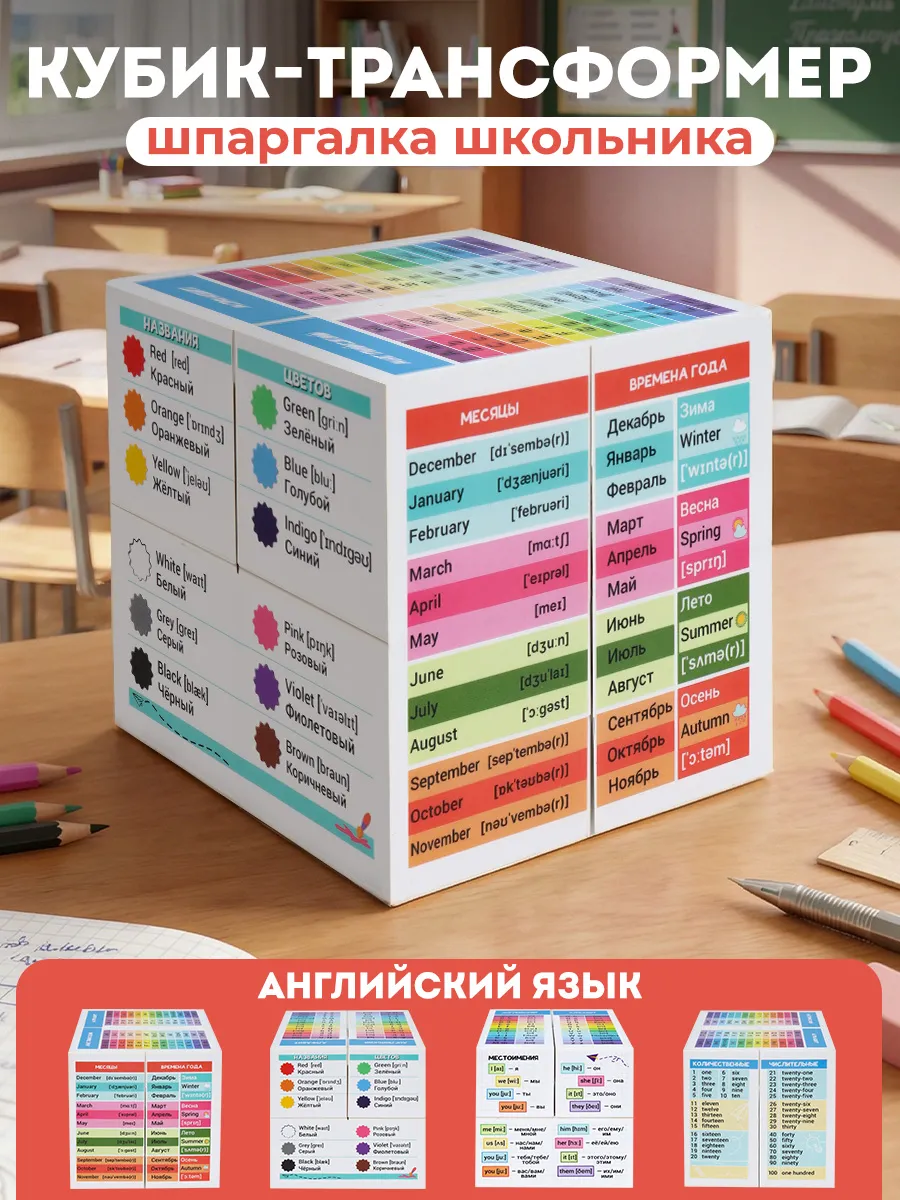Кубик умникуб трансформер шпаргалка для школьников