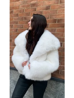 Шуба искусственная короткая экошуба fur_bougie 287760132 купить за 15 066 ₽ в интернет-магазине Wildberries