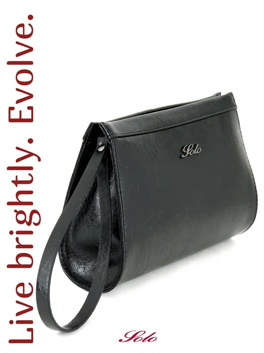 Solo true bag Клатч женский трендовый вечерний маленький Solo, черный, фото 8