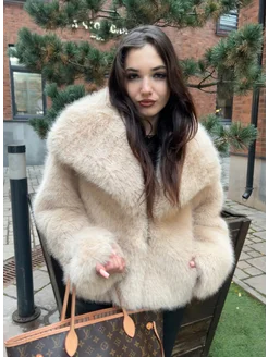 Шуба искусственная короткая экошуба fur_bougie 287797168 купить за 15 475 ₽ в интернет-магазине Wildberries