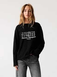 лонгслив с принтом оверсайз maison margiela sk8 CHOP&CHOP