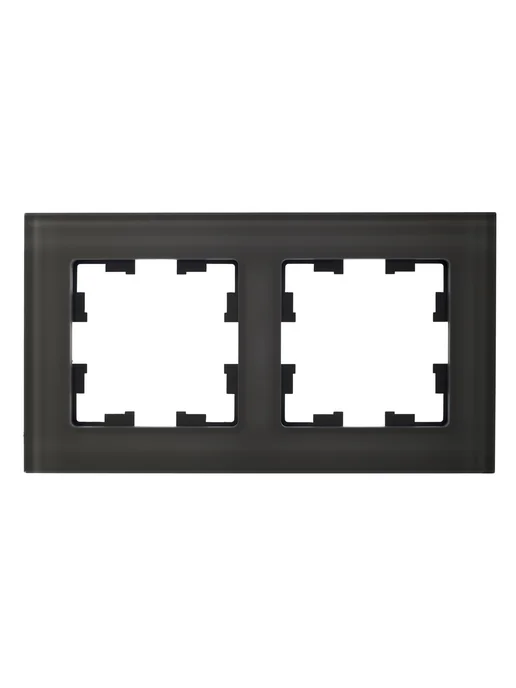 Iek Рамка двухпостовая, Стекло, BRITE DECOR, серый, фото 2