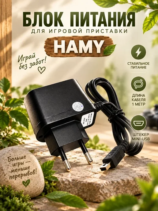 ПУЛЬТОВИК Блок питания miniUSB для Hamy 5V 600mA, черный