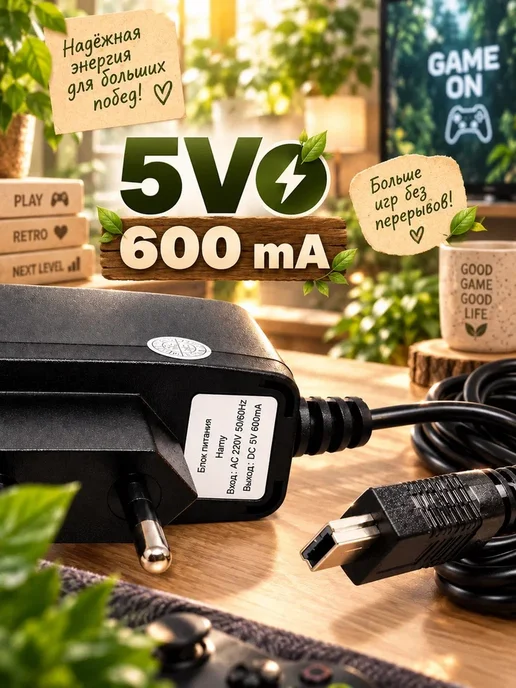 ПУЛЬТОВИК Блок питания miniUSB для Hamy 5V 600mA, черный, фото 5