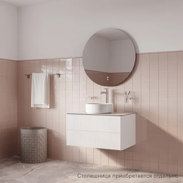 Фото товара на маркетплейсе wildberries Тумба для ванной без столешницы подвесная 80 см