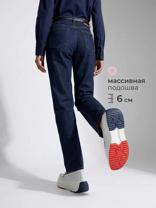 Obba Кожаные мокасины на высокой платформе, белый, фото 3