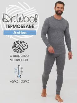 Термобелье зимнее спортивное комплект с шерстью Active Dr.Wool 287906250 купить за 3 320 ₽ в интернет-магазине Wildberries