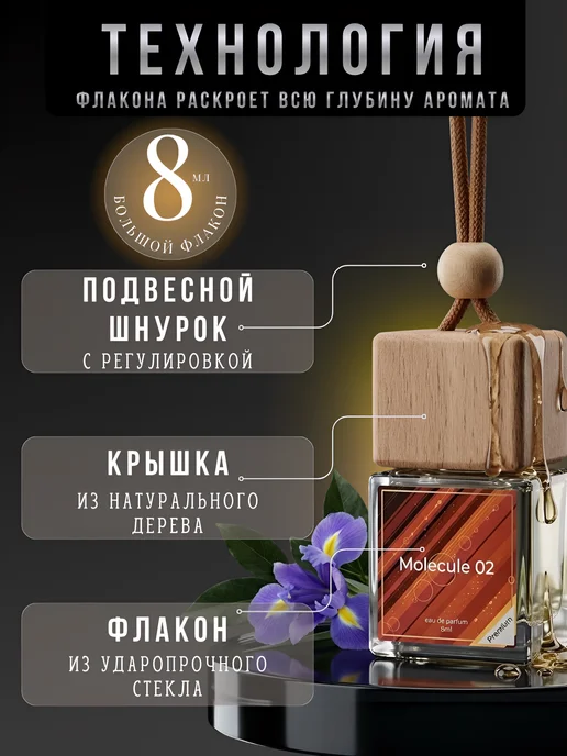 ver_perfume Ароматизатор в машину Molecule автопарфюм подвесной, вариант, фото 5