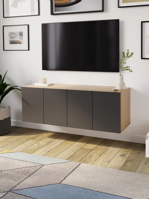 MD MetalDesign Тумба под ТВ MD 8226, 100х33х35 см, 100x33x35 см, фото 2