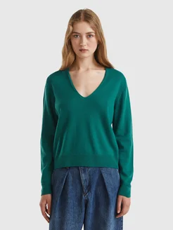 Свитер из чистой мериносовой шерсти United Colors of Benetton 287979170 купить за 4 850 ₽ в интернет-магазине Wildberries