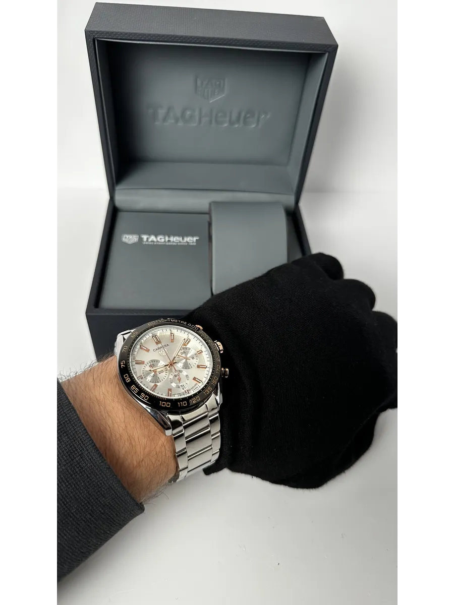 Часы TAG Heuer жемчужно-белые