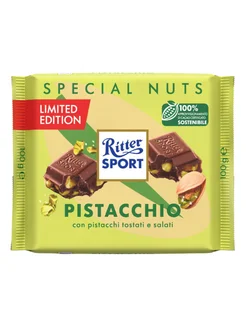 Шоколад молочный с солеными орехами фисташки, 100г Ritter Sport 288063030 купить за 468 ₽ в интернет-магазине Wildberries