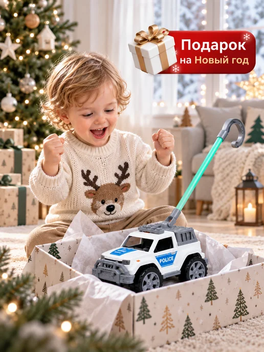 Полесье Каталка с ручкой машина игрушка для детей, серый, фото 3