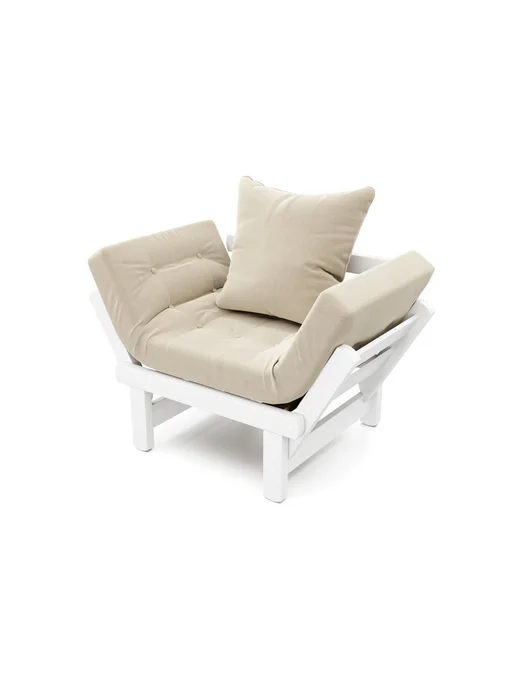 Soft Element Садовое кресло Эльф-С Beige White, для дома, дачи, бани, белый, фото 2
