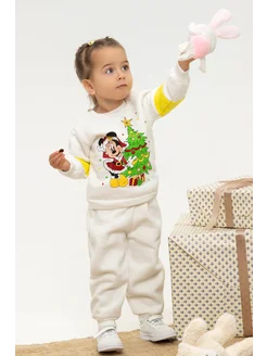 Костюм спортивный джоггеры и свитшот трикотажный с минни