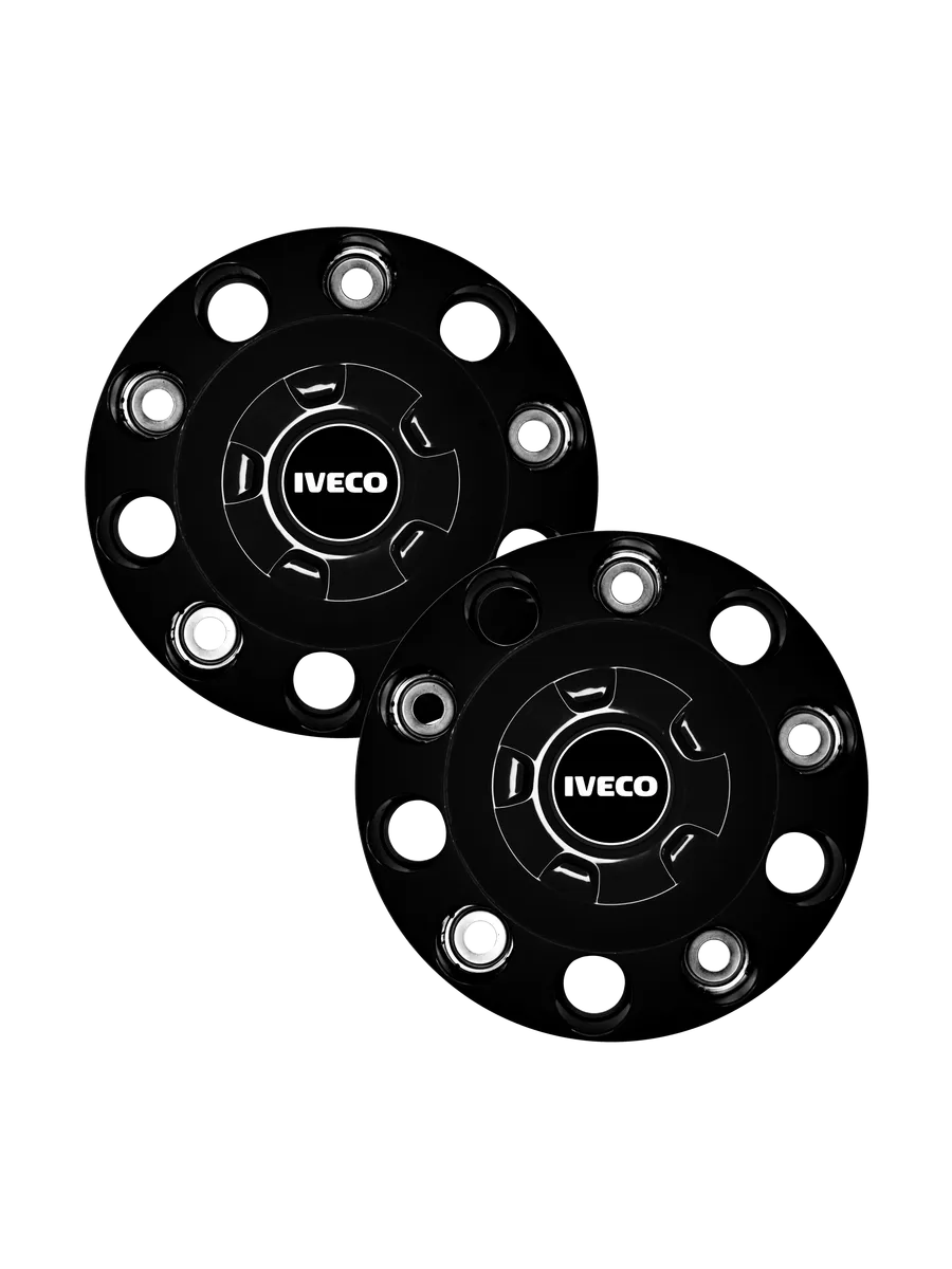 Колпаки ступичные R 22,5 "Дакар" IVECO черный 2 шт