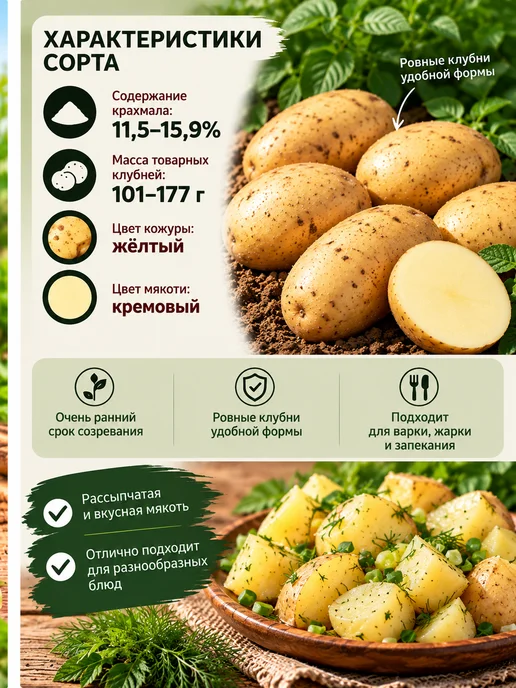 Myfanza Картофель семенной "Ривьера" 2 кг, 2 кг, фото 2