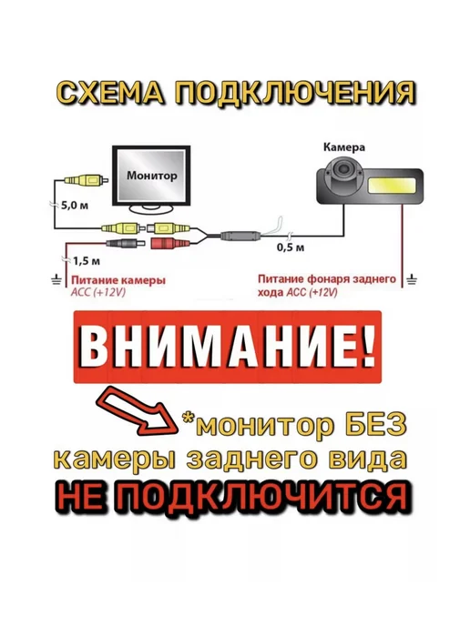 iTechMart Монитор складной автомобильный для парковки 4.3 дюйма, вариант, фото 2