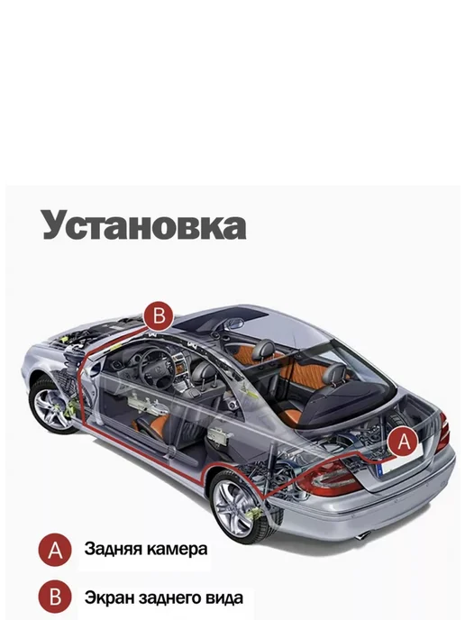 iTechMart Монитор складной автомобильный для парковки 4.3 дюйма, вариант, фото 3