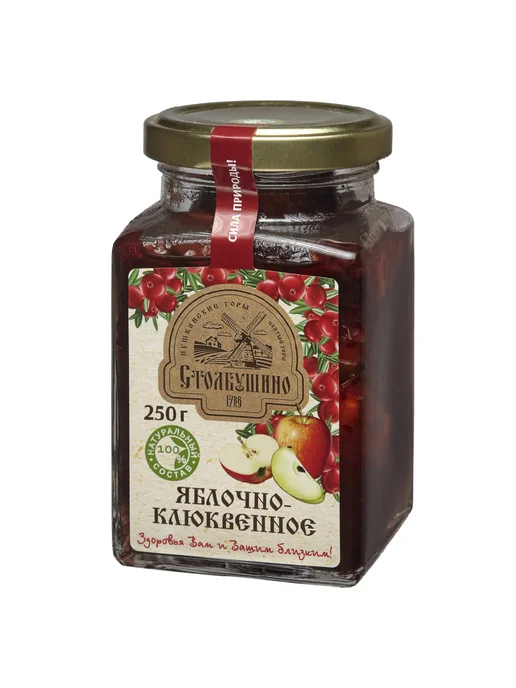 Столбушино Варенье яблочно-клюквенное 250 г, 250 г, фото 2
