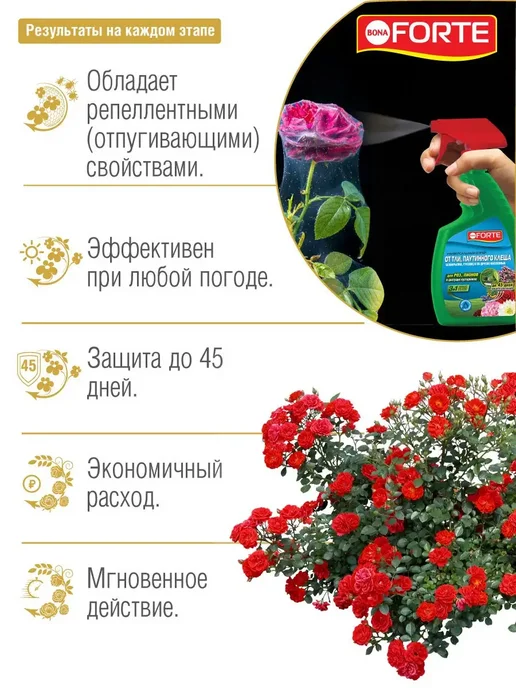 Bona Forte Спрей от тли, паутинного клеща и других насекомых, 750 мл, 750 мл, фото 2