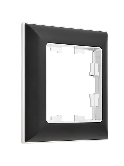 Iek Рамка однопостовая, 3D-форма, BRITE DECOR, черный, фото 3