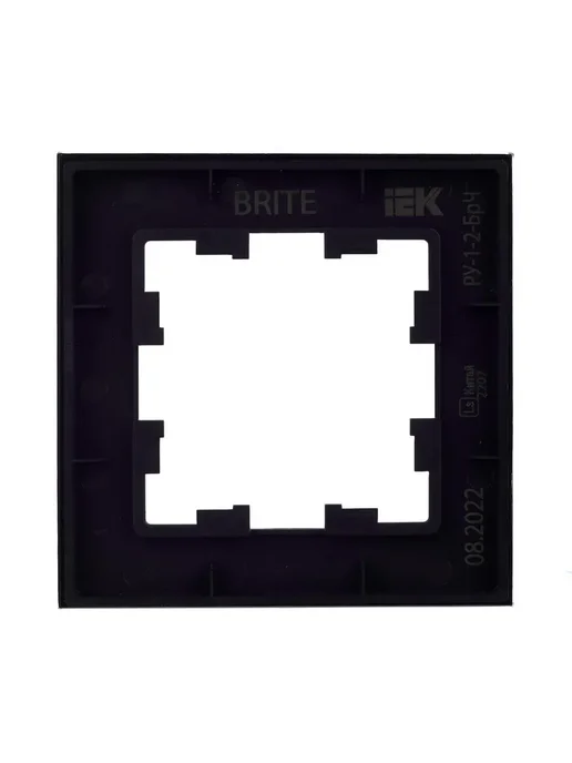 Iek Рамка однопостовая, Стекло, BRITE DECOR, черный, фото 4