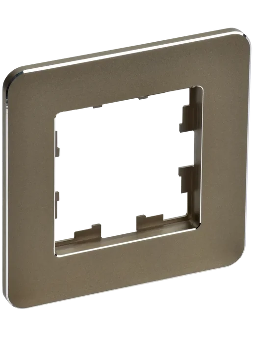 Iek Рамка однопостовая, Металл, BRITE DECOR, желтый