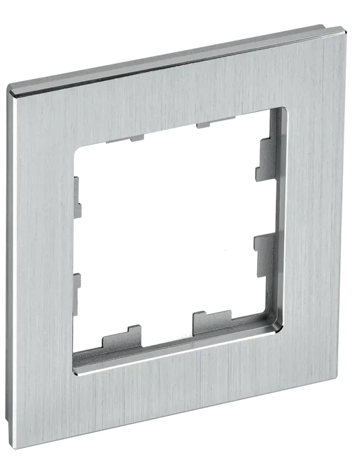 Iek Рамка однопостовая, Металл, BRITE DECOR, серый